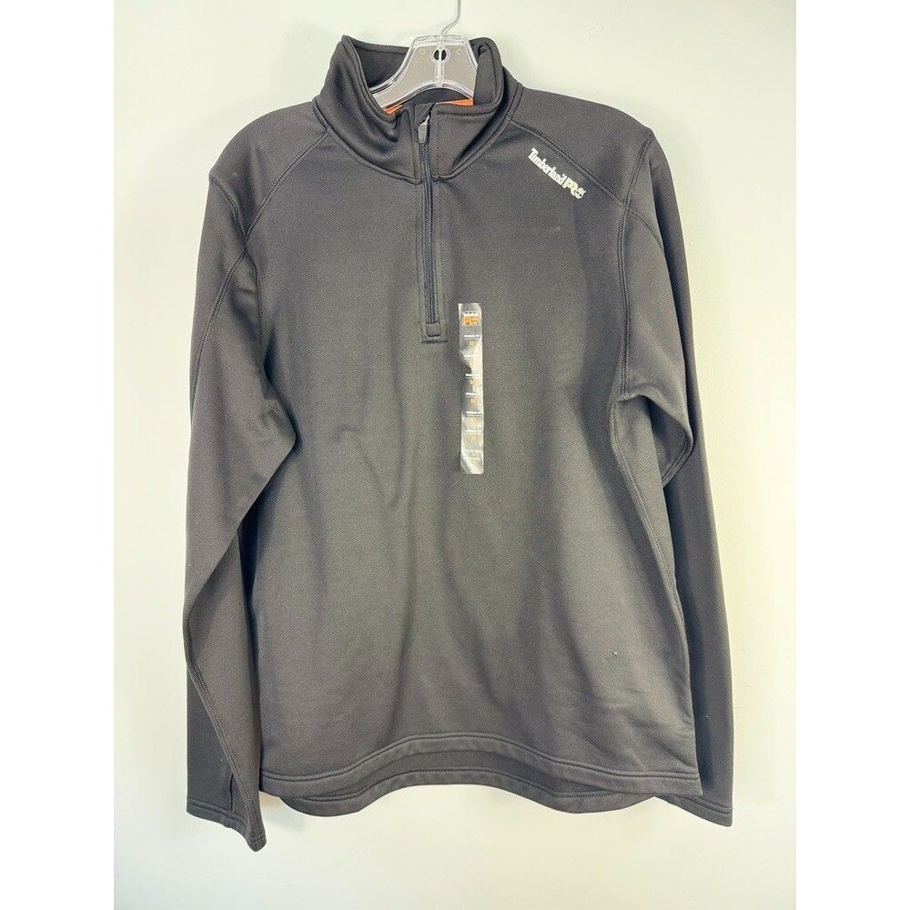 NWT Timberland Pro Understory 1/4 Zip Fleece Pullover Black Mens M Original Fit